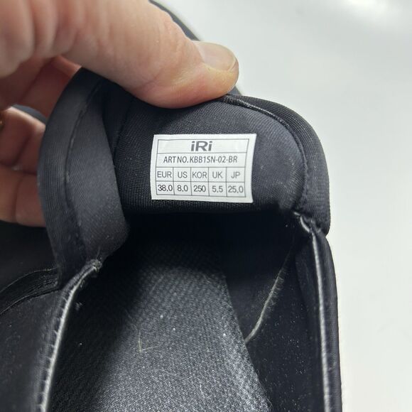 IRi NYC Wes I Black Red Neoprene Wavy Heel Futuristic Sneaker SZ 8 - Picture 11 of 13